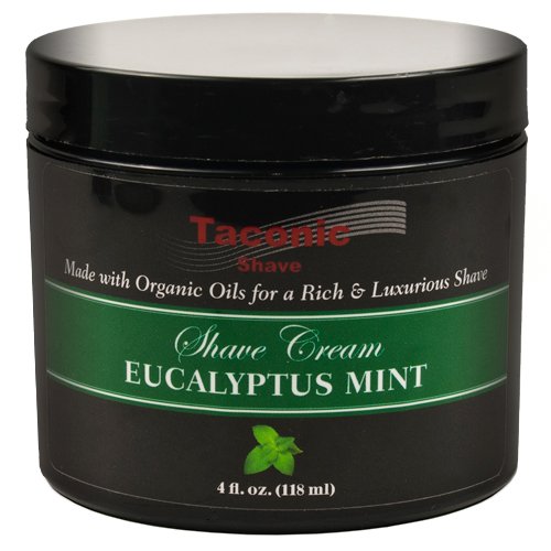 taconic shave eucalyptus & mint shaving cream with organic oils